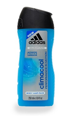 ADIDAS-Гель для душу, шампунь та засіб для вмивання Adidas Climacool 3 в 1 для чоловіків 250 мл-3614221653814-