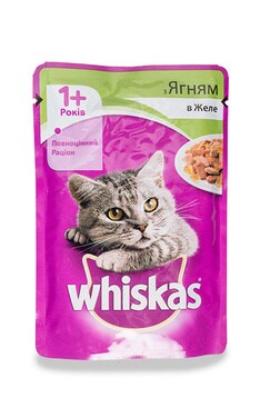 WHISKAS-Консерва для кішок старше 1 року Whiskas з ягням в желе 100 г-4770608253073-