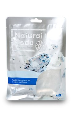 NATURAL CODE-Маска для лица омолаживающая гидрогелевая Natural Code с нано-серебром 60 г-9210000018467-