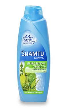 SHAMTU-Шампунь для волос Shamtu Глубокая очистка и Свежесть с экстрактами трав для жирных волос 600 мл-4015100195767-