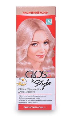GLOSS and STYLE-Крем-фарба для волосся стійка Gloss&Style 130 мл-4823001603744-