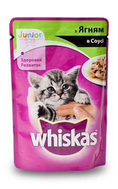 WHISKAS-Консерва для кошенят 2-12 місяців Whiskas з ягням в соусі 100 г-5900951253607-