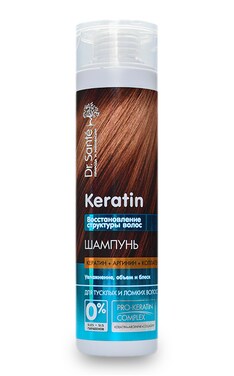 DR SANTE НЕЖНЫЙ ШЕЛК-Шампунь для волосся Dr.Sante Keratin Відновлення структури волосся Для тьмяного та ламкого волосся 250 мл-4823015935497-