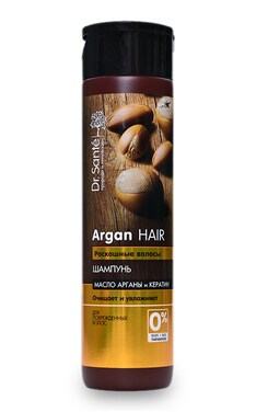 DR SANTE НЕЖНЫЙ ШЕЛК-Шампунь зволожуючий Dr.Sante Argan Hair Розкішне волосся з олією аргани та кератином Для пошкодженного волосся 250 мл-4823015933080-