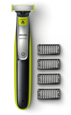PHILIPS-Электростанок Philips OneBlade с 4 насадками Для ус и бороды мужской 1 шт-8710103865476-