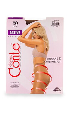 CONTE-Колготки Conte Active Modelling Bronze 20 den размер 3-4810226006450-