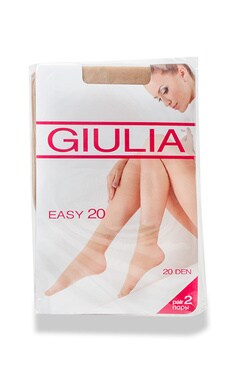 GIULIA-Шкарпетки жіночі Giulia Easy 20 den Visone 2 шт-4820040120614-