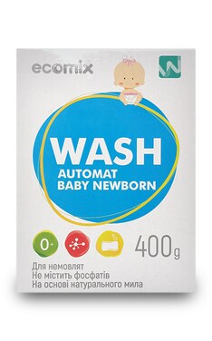 ECOMIX-Средство для стирки Ecomix Для новорожденных 400 г-4820138320490-