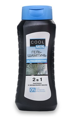 COOL MAN-Гель-шампунь для волос Cool Men Ultrasensetive 2 в 1 мужской 400 мл-4823015936180-