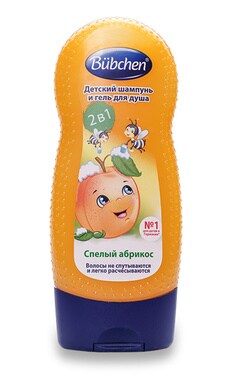 BUBCHEN-Шампунь-гель для душу дитячий Bubchen Стиглий абрикос 2 в 1 230 мл-7640203240150-