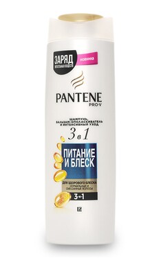PANTENE-Шампунь для волос и бальзам-ополаскиватель Pantene Pro-V 3 в 1 Питание и блеск 360 мл-8001090673442-