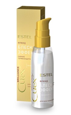 CUREX-Флюид-блеск для волос c термозащитой Estel Professional Curex для всех типов волос 100 мл-4606453064239-