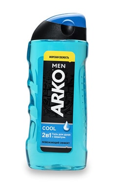 ARKO-Гель для душа и шампунь Arko Men 2 в 1 Морская свежесть 260 мл-8690506490867-