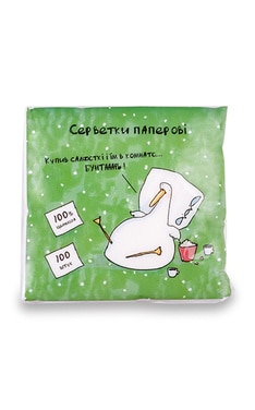 ГУСЬ-Салфетки бумажные 100 шт-4820151770135-