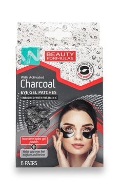 BEAUTY FORMULAS-Патчі гелеві для обличчя Beauty Formulas Вугільні Під очі 1 шт-5012251012867-