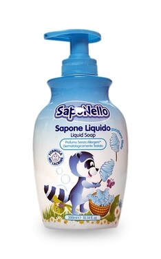 SAPONELLO-Рідке мило дитяче Saponello Солодка вата 300 мл-8001280013584-