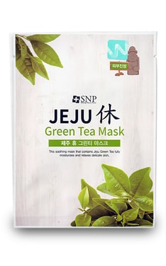 SNP-Маска для обличчя Snp Jeju rest Зелений чай 1 шт-8809458844561-