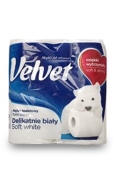VELVET-Туалетная бумага трехслойная Velvet деликатная 4 шт-5901478999054-