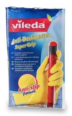 VILEDA-Перчатки латексные Vileda Super Grip размер M 1 шт-8001940003351-
