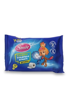 SMILE-Влажная туалетная бумага Smile Фиксики детская 44 шт-4823071633405-