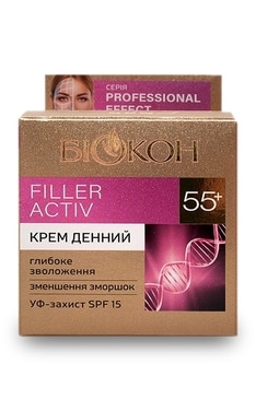 БІОКОН-Крем для обличчя денний Біокон Filler Activ  55+ 50 мл-4820160037342-