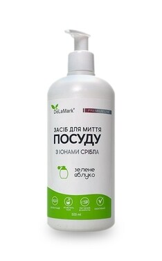 DELAMARK-Средство для мытья посуды DeLaMark Зеленое яблоко с ионами серебра 500 мл-4820152331021-