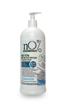 NO GREEN HOME-Эко-гель для мытья посуды с дозатором nO% Green Home С экстрактом лимона и маслом С пищевой содой 1 л-4823080002728-