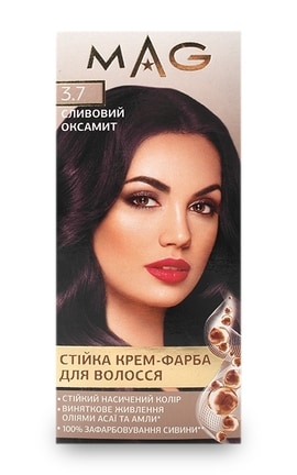 M.A.G.-Крем-фарба для волосся стійка M.A.G. відтінок 3.7 сливовий оксамит 120 мл-4823001606127-