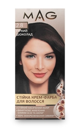 M.A.G.-Крем-фарба для волосся стійка M.A.G. відтінок 2.8 гіркий шоколад 120 мл-4823001606189-