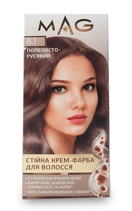 M.A.G.-Крем-краска для волос устойчивая M.A.G. оттенок 8.1 пепельно-русый 120 мл-4823001606257-
