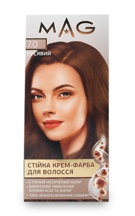 M.A.G.-Крем-фарба для волосся стійка M.A.G. відтінок 7.0 русявий 120 мл-4823001606233-