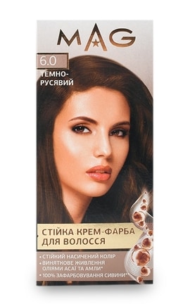 M.A.G.-Крем-фарба для волосся стійка M.A.G. відтінок 6.0 темно-русявий 120 мл-4823001606240-