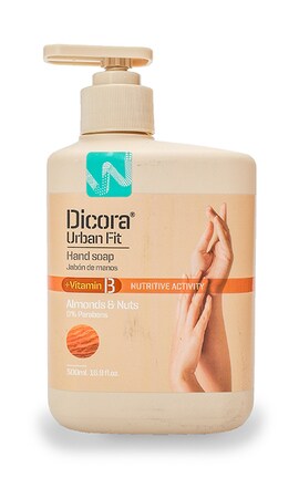 DICORA URBAN FIT-Жидкое Мыло Dicora Urban Fit С витамином B Миндаль и Орехи 500 мл-8410262902264