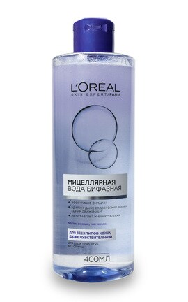 SKIN EXPERT-Мицеллярная вода для лица Loreal Paris для очищения всех типов кожи 400 мл-3600523461158-