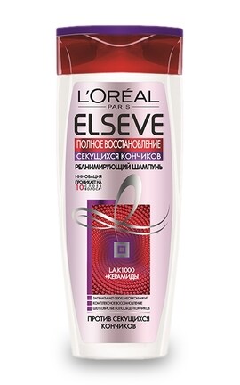 ELSEVE-Шампунь для волосся L’Oreal Paris Elseve Повне Відновлення Посічених Кінчиків для пошкодженого волосся 400 мл-3600522400950-