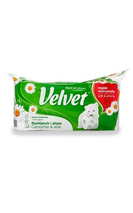 VELVET-Туалетная бумага Velvet Ромашка&Алоэ Вера трехслойная 8 шт-5901478999030-
