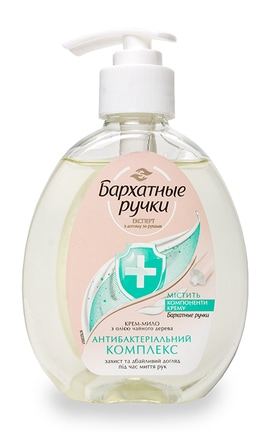 БАРХАТНЫЕ РУЧКИ-Крем-мило Бархатные ручки Антибактеріальний комплекс 230 мл-8714100805909-