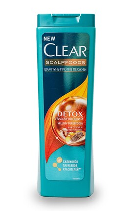 CLEAR-Шампунь-детокс для волосся Clear проти лупи Зволожуючий 400 мл-8714100757208-