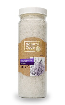 NATURAL CODE-Соль для ванн Natural Code с эфирным маслом Лаванды 500 г-4823097601327-