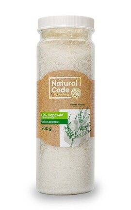 NATURAL CODE-Соль для ванн Natural Code с эфирным маслом Чайного дерева 500 г-4823097601334-