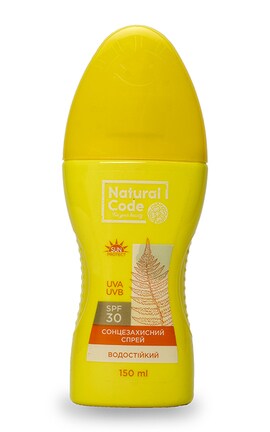 NATURAL CODE-Cпрей для кожи Natural Code Солнцезащитный SPF30 150 мл-4820160038318-
