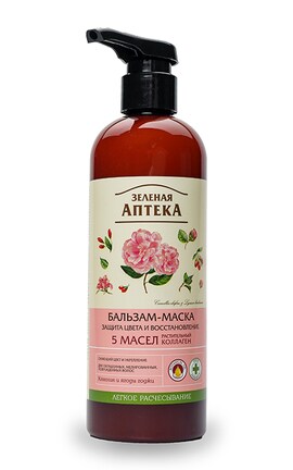 ЗЕЛЕНА АПТЕКА-Бальзам-маска для волосся Зелена Аптека Захист кольору та відновлення 480 мл-4823015940934-