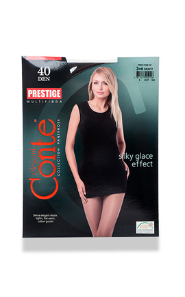 CONTE-Колготки Conte Prestige Grafit 40 den-4811473009126-