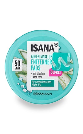ISANA-Диски для зняття макіяжу з очей Isana з міцелярним лосьйоном 50 шт-4305615985923-