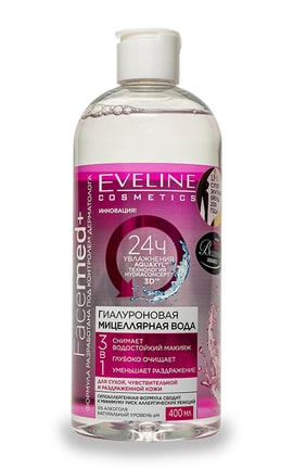 EVELINE-Гіалуронова міцелярна вода для обличчя Eveline Cosmetics Facemed 400 мл-5901761919264-