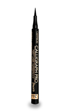 CATRICE-Подводка для глаз водостойкая Catrice Calligraph Pro Precise 24h Matt 010 Intense Black 1 мл-4059729222022-