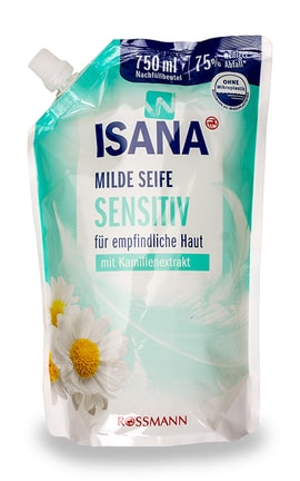 ISANA-Мило рідке Isana для чутливої шкіри запаска 750 мл-4047196043943-