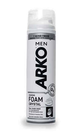 ARKO-Піна для гоління Arko Crystal з білою глиною 200 мл-8690506497361-