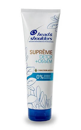 HEAD and SHOULDERS-Бальзам-ополаскиватель для волос Head&Shoulders Против перхоти Supreme Detox Объем с маслом аргана 275 мл-8001841412269-