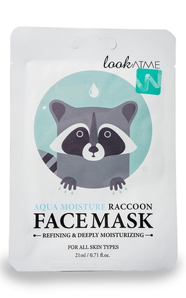 LOOK AT ME-Маска для обличчя Look at me Aqua Moisture Raccoon 1 шт-8809417490020-